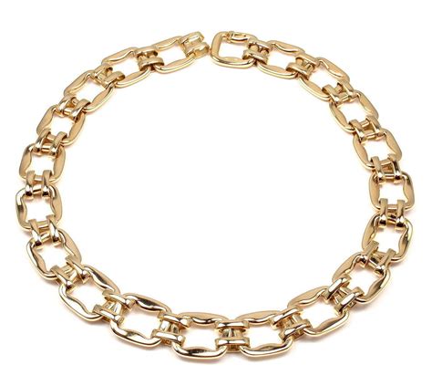 hermes gold link necklace|hermes jewellery necklace.